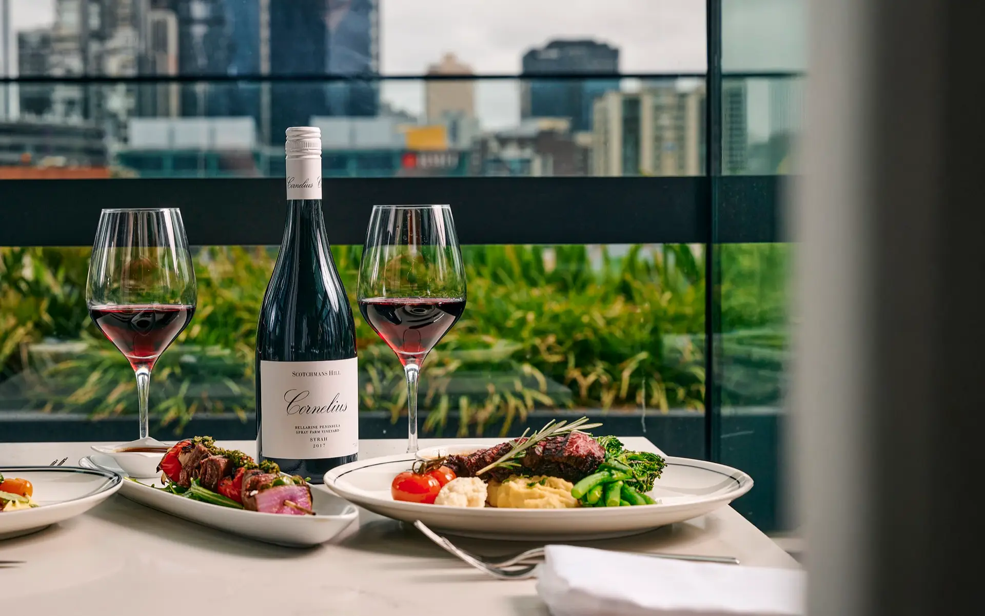 Steak and red wine at Blacksmith Bar & Grill in Melbourne CBD